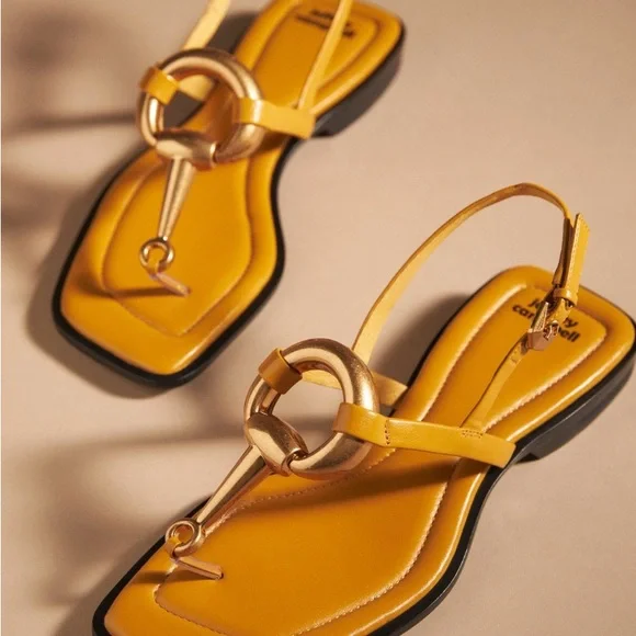 Jeffrey Campbell Matala Sandals Dark Yellow- Women’s Size 9 - Picture 1 of 11